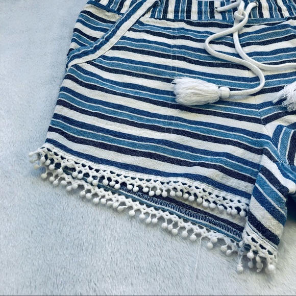 Jolt, Striped Linen Shorts - Picture 6 of 13